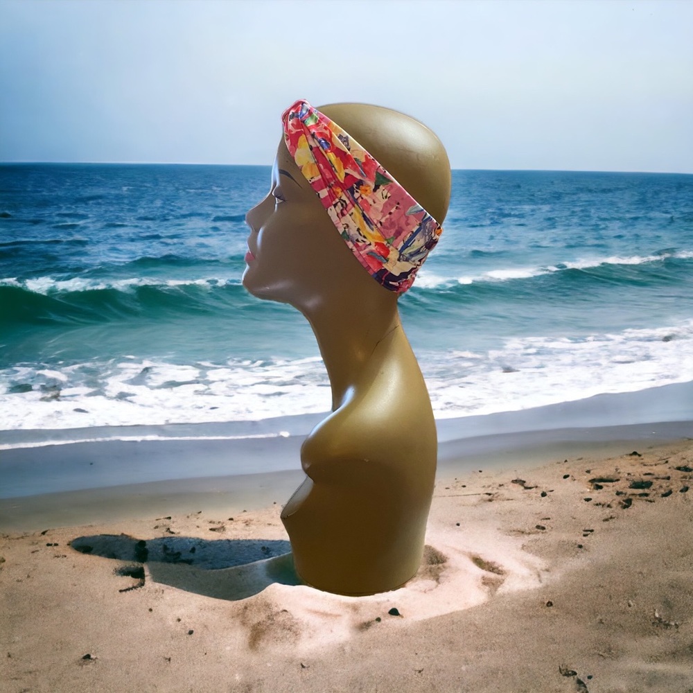 Color Splash Headband Scarf with Coverage Option Hat